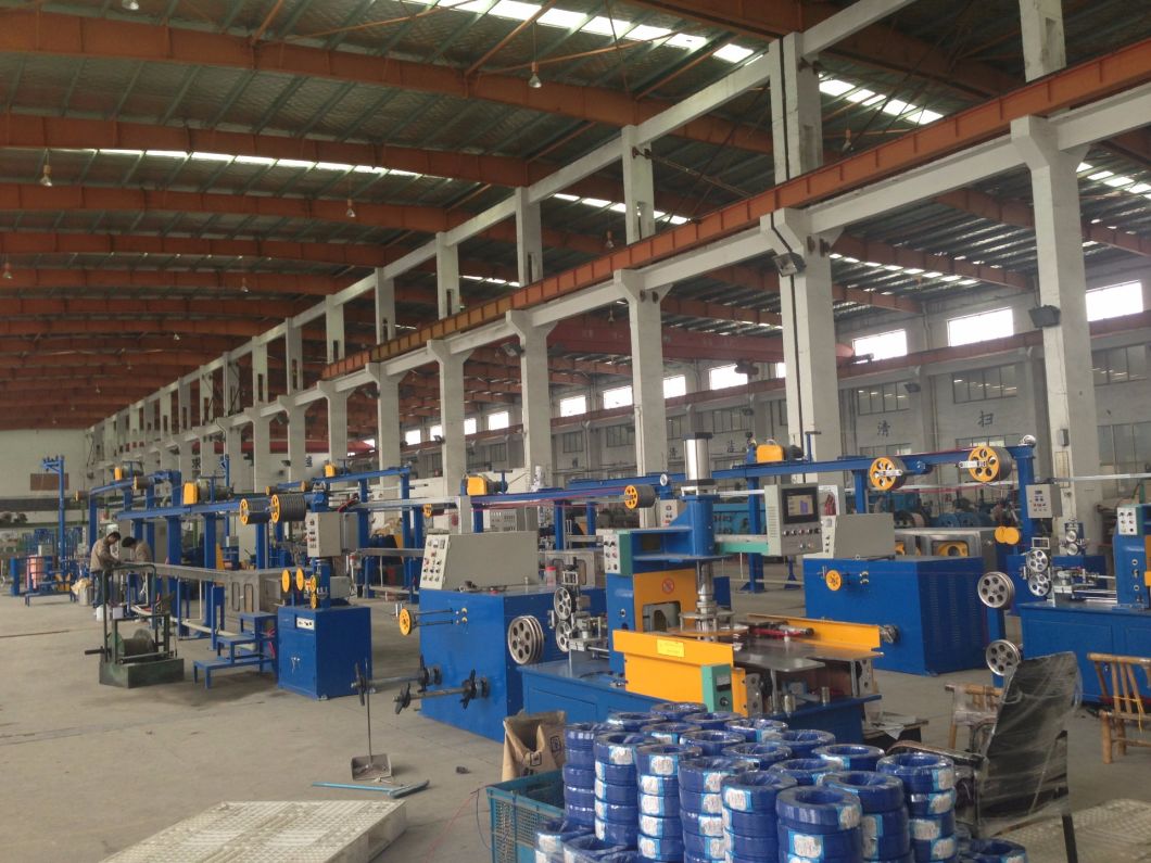 PVC, PP, PE, PTFE, TPU Plastic Material Extrusion Cable Wire Bunching Twisting Rewinding Winding Coiling Machine