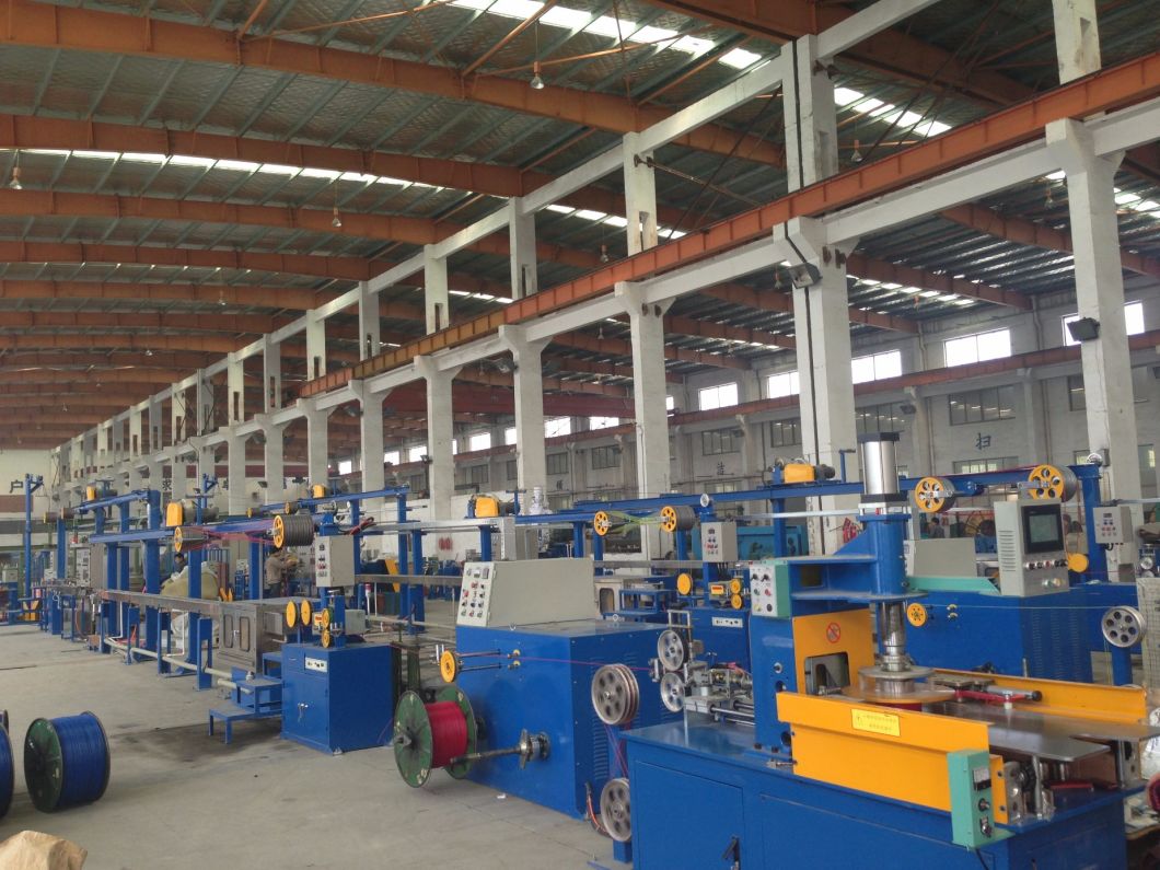 PVC, PP, PE, PTFE, TPU Plastic Material Extrusion Cable Wire Bunching Twisting Rewinding Winding Coiling Machine