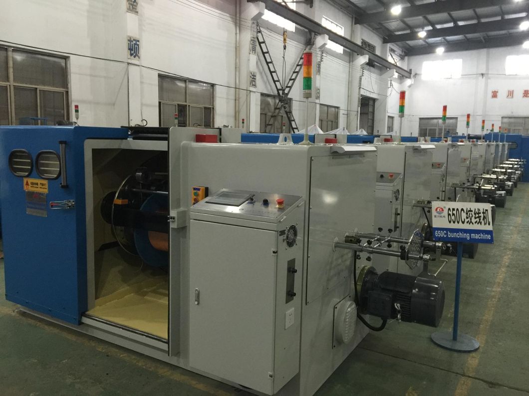 China Fuchuan Best Quality Double Twisting Stranding Bunching Drawing Extrusion Machine
