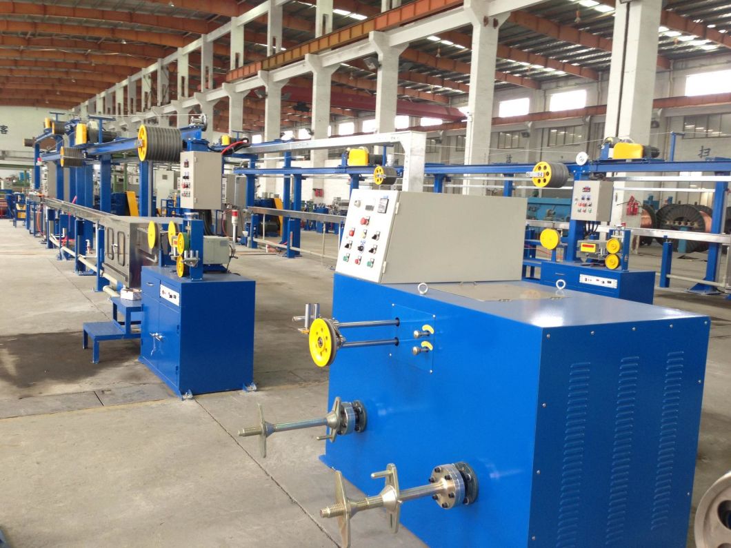 Plastic PVC PP PE Cable Wire Extruder Machinery Extrusion Bunching Buncher Winding Coiling Machine