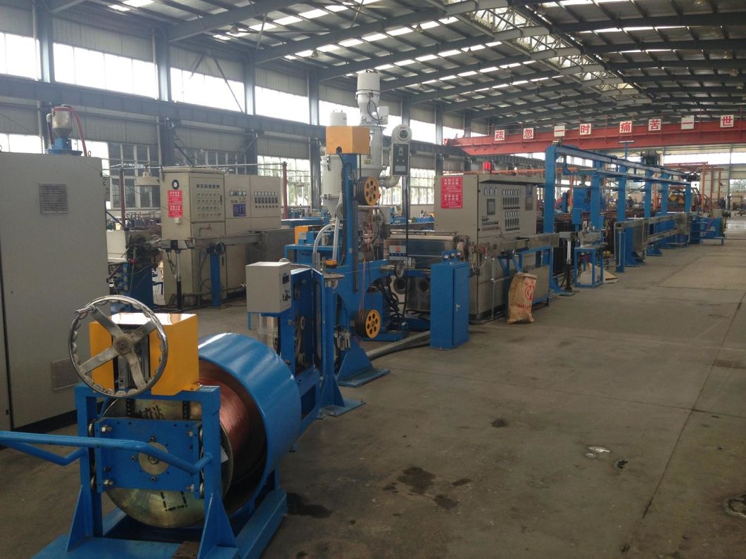 PVC PP PE TPU Insulated Core Wire Extruder Extrusion Winding Double Twisting Machine