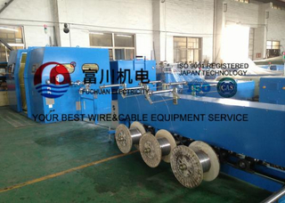 Blue Single Shaft Wire Take up Machine 630mm for Bunched Copper Wire Bunching Machine Buncher Strander