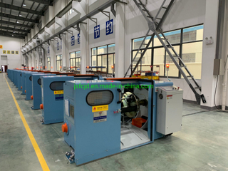 Bare Conductor Copper Wire 1.0-6.0sq mm Double Twist, Buncher, Winding Twisting Machinery 0.12-0.52mm PLC Touchscreen Control Stranding Machine