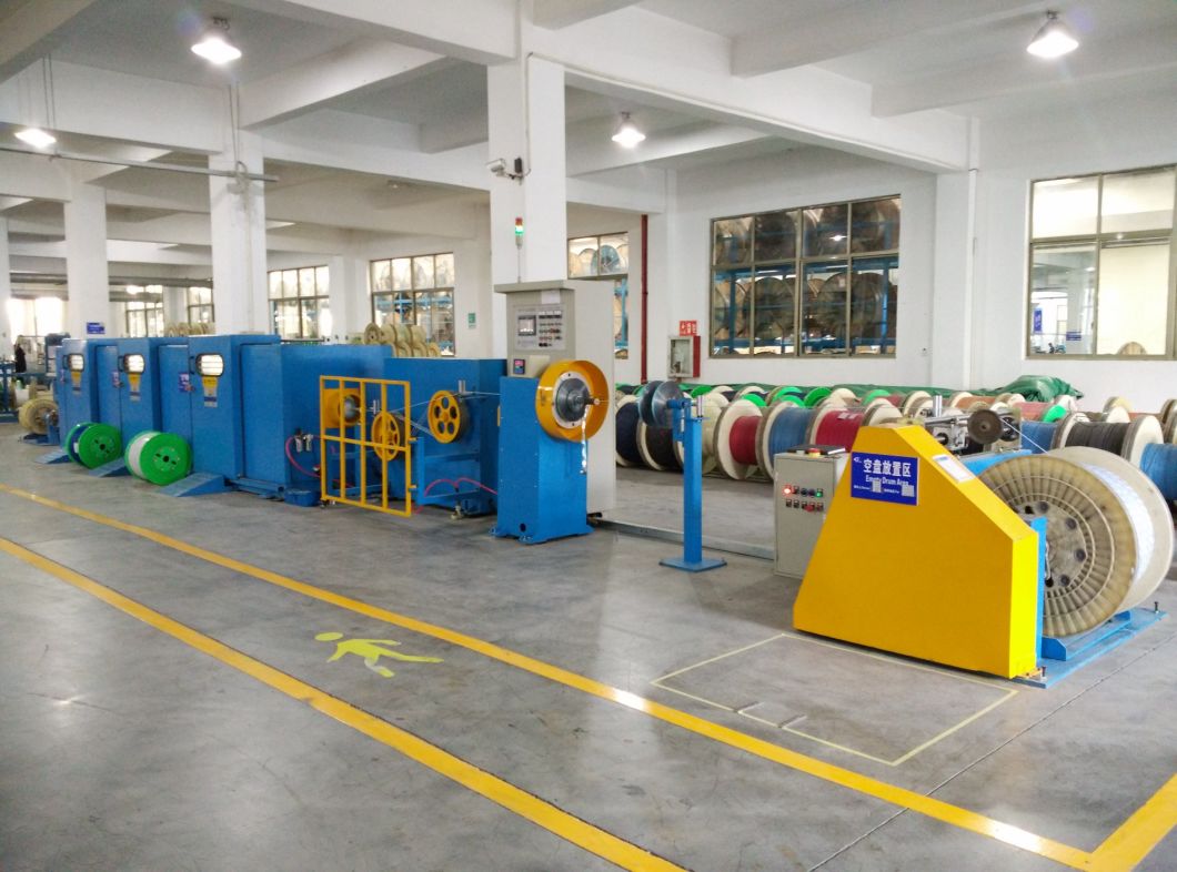 Double Twist Cable Copper Wire Winding Cutting Plastic Extrusion Extruder Bunching Buncher Coiling Twister Making Drawing Recycling Machine