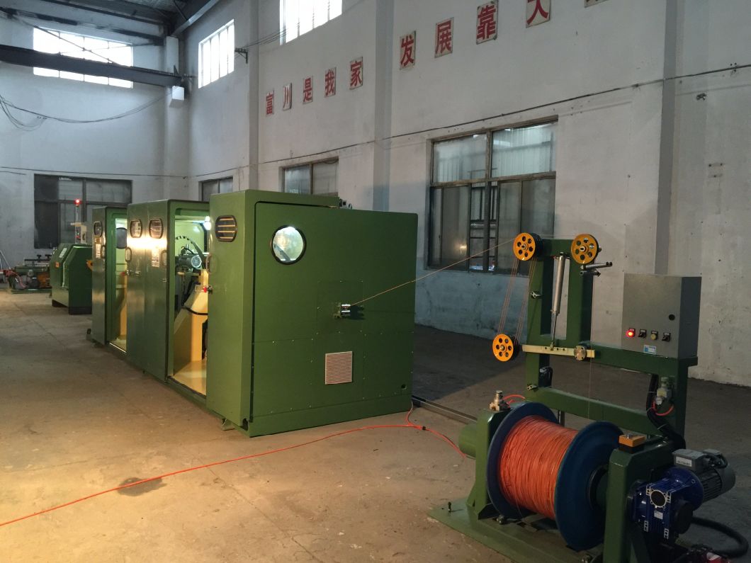 Double Twist Cable Copper Wire Winding Cutting Plastic Extrusion Extruder Bunching Buncher Coiling Twister Making Drawing Recycling Machine