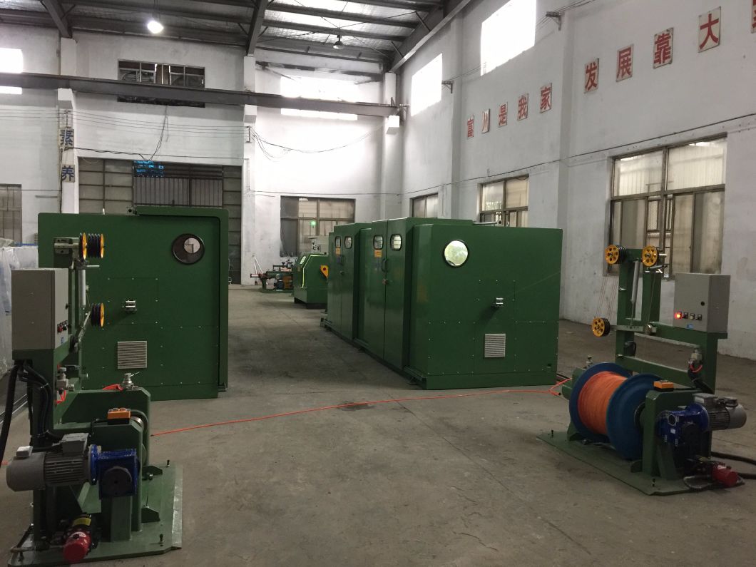 Double Twist Cable Copper Wire Winding Cutting Plastic Extrusion Extruder Bunching Buncher Coiling Twister Making Drawing Recycling Machine